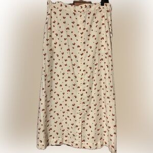 Daily Thread Ditsy Floral Cream Combo Maxi Skirt (Size M, NWT)